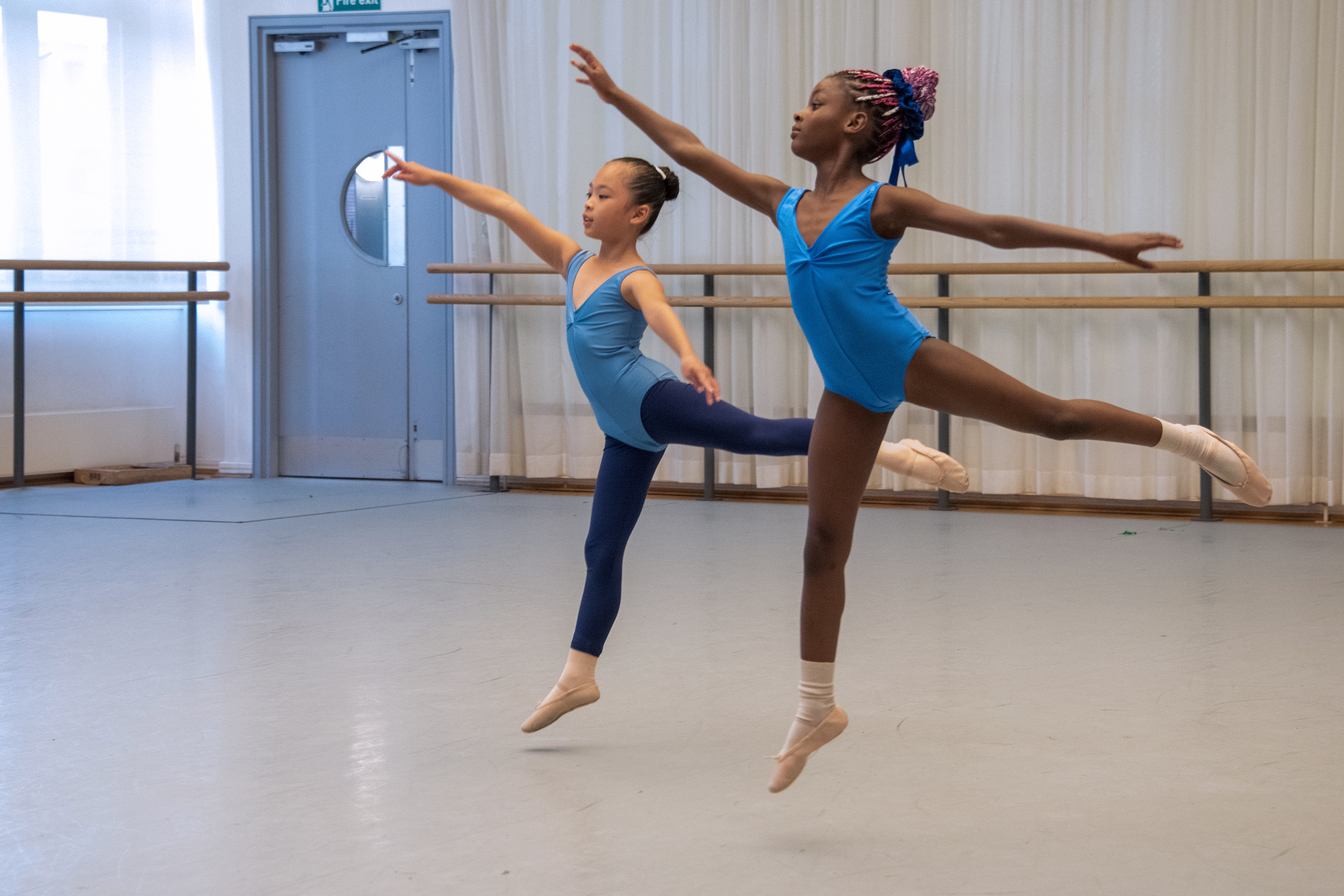 Students during filming of Birmingham Royal Ballet’s Dance Track Celebration, July 2021 (photo: Paul Telfer)